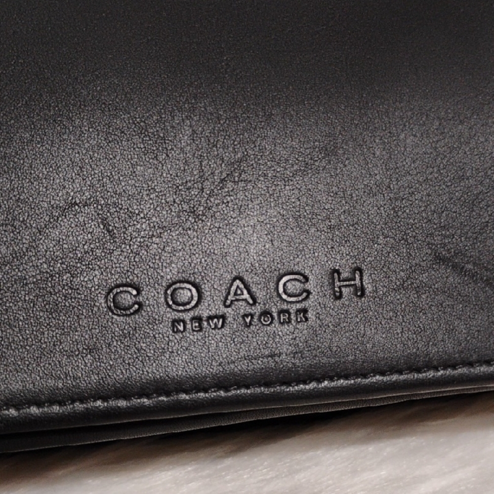 SALE! Coach Vintage 9092 Tribeca Black Leather Flap Shoulder Bag & Hangtag - Picture 5 of 17
